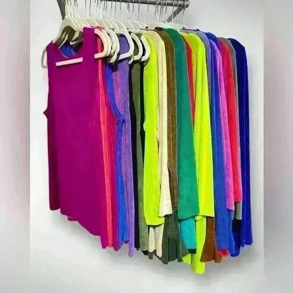 Womens Sleeveless Fuchsia Large Top FLATTERING SMOOTH CONTOUR No Iron - Picture 6 of 8